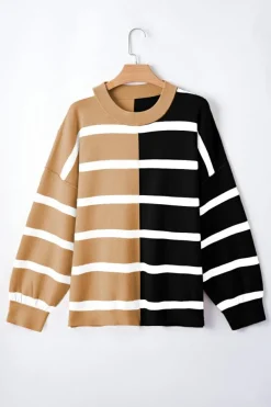 Sale Dear-Lover Colorblock Oversized Sweater Light French Beige