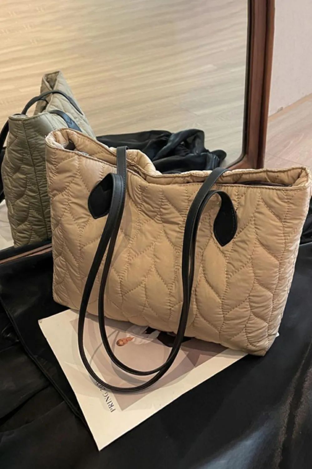 Outlet Dear-Lover Leafy Quilted Fashion One Shoulder Bag Light French Beige