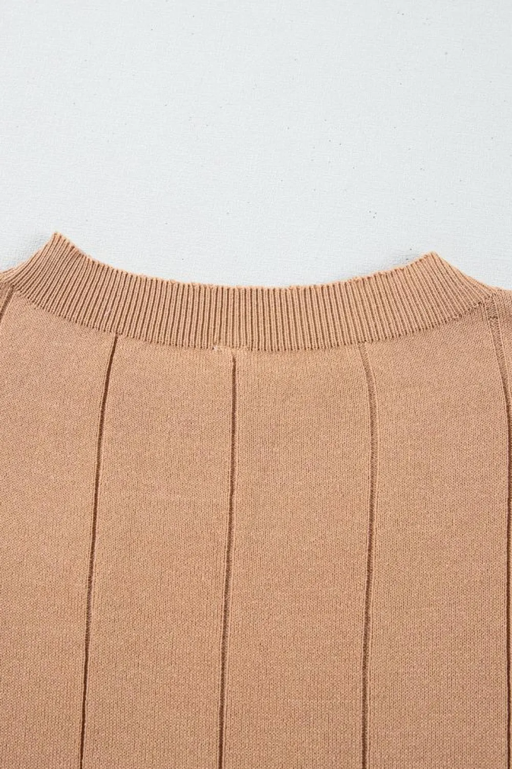 Discount Dear-Lover Striped Crew Neck Sweater T-shirt Light French Beige