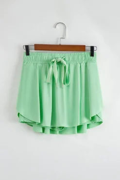 Sale Dear-Lover Drawstring High Waist Lined Tennis Skorts Light Green