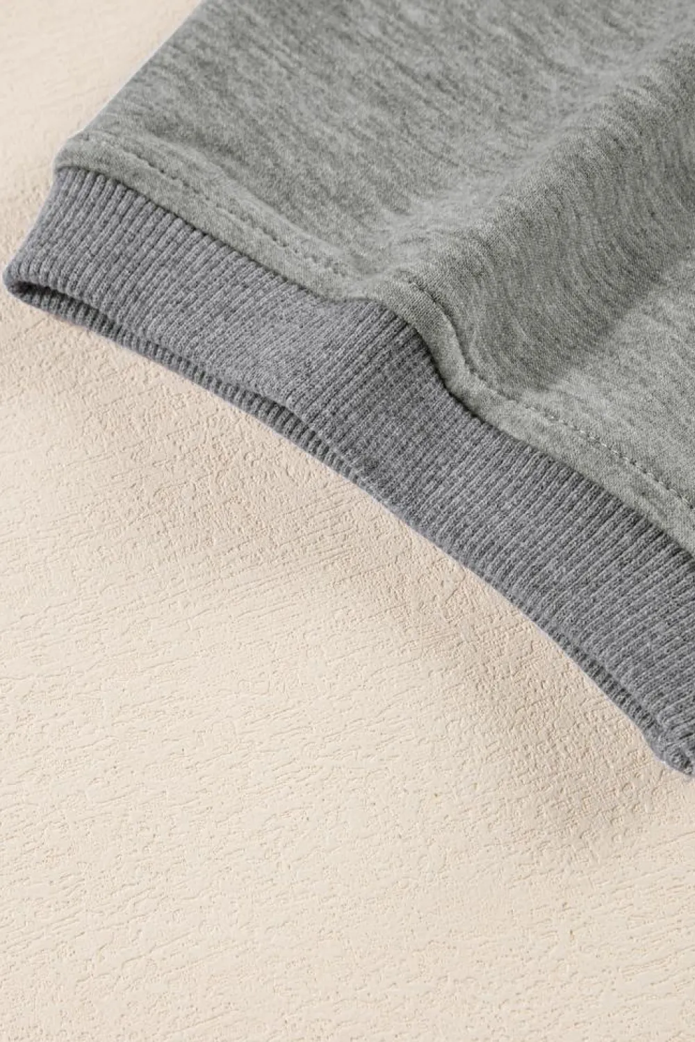 Clearance Dear-Lover Exposed Seam Chest Pocket Split Loose T Shirt Light Grey