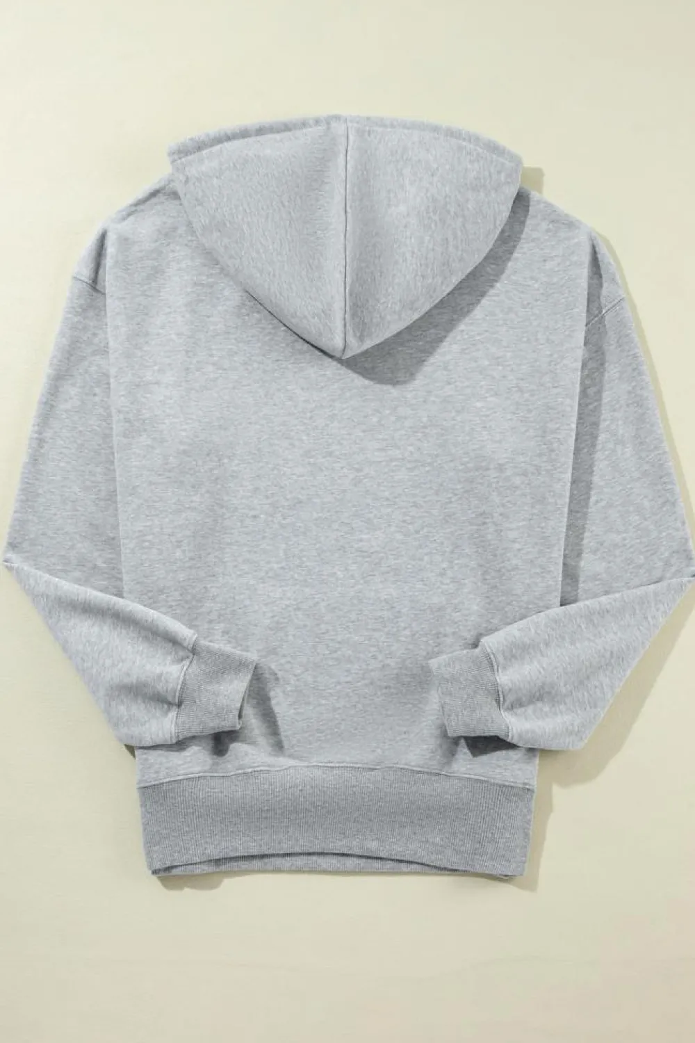 Best Dear-Lover Fleece Lined Kangaroo Pocket Drawstring Chunky Hoodie Light Grey