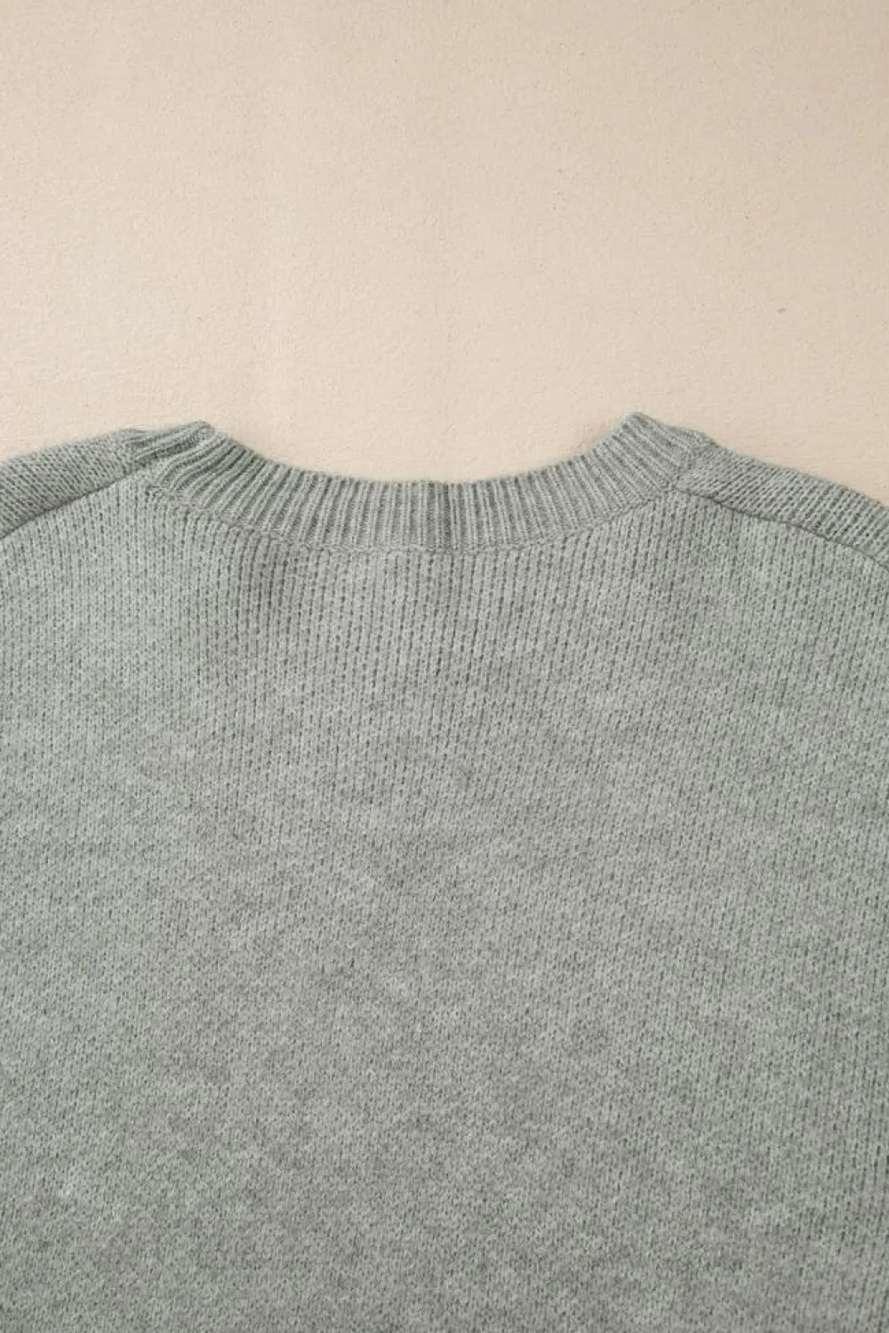 Outlet Dear-Lover Flower Sleeve Drop Shoulder Sweater Light Grey