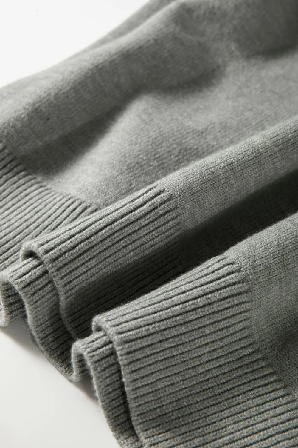 Best Dear-Lover Pearled Drop Shoulder Round Neck Sweater Light Grey