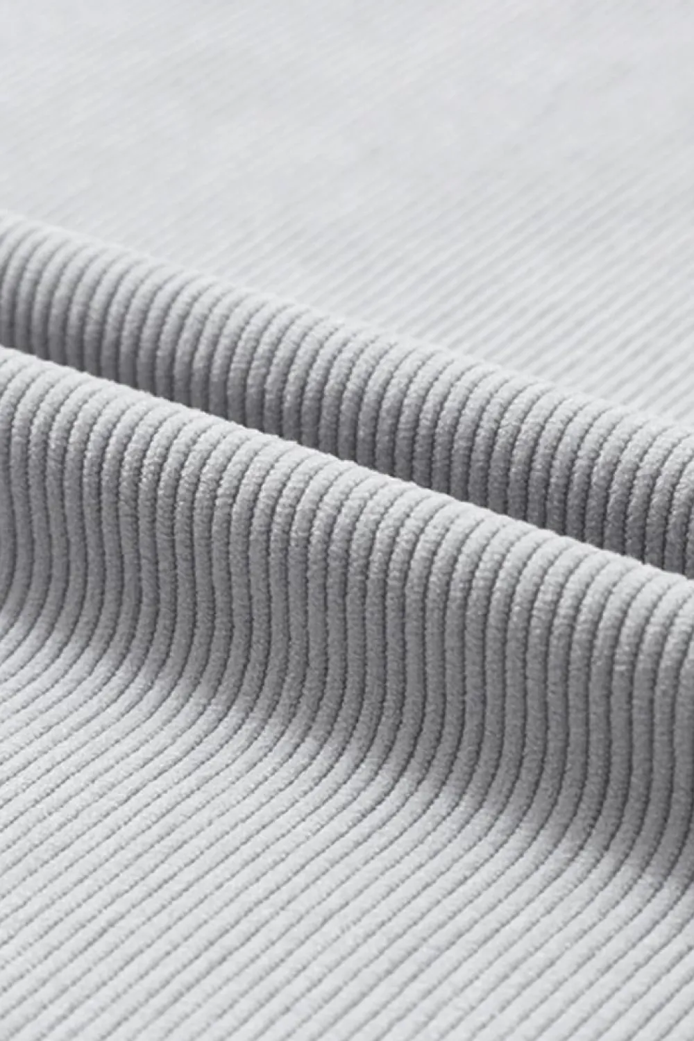 Hot Dear-Lover Ribbed Corduroy Oversized Sweatshirt Light Grey