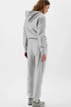 Outlet Dear-Lover Solid Color Fleece Lined Drawstring Waist Joggers Light Grey