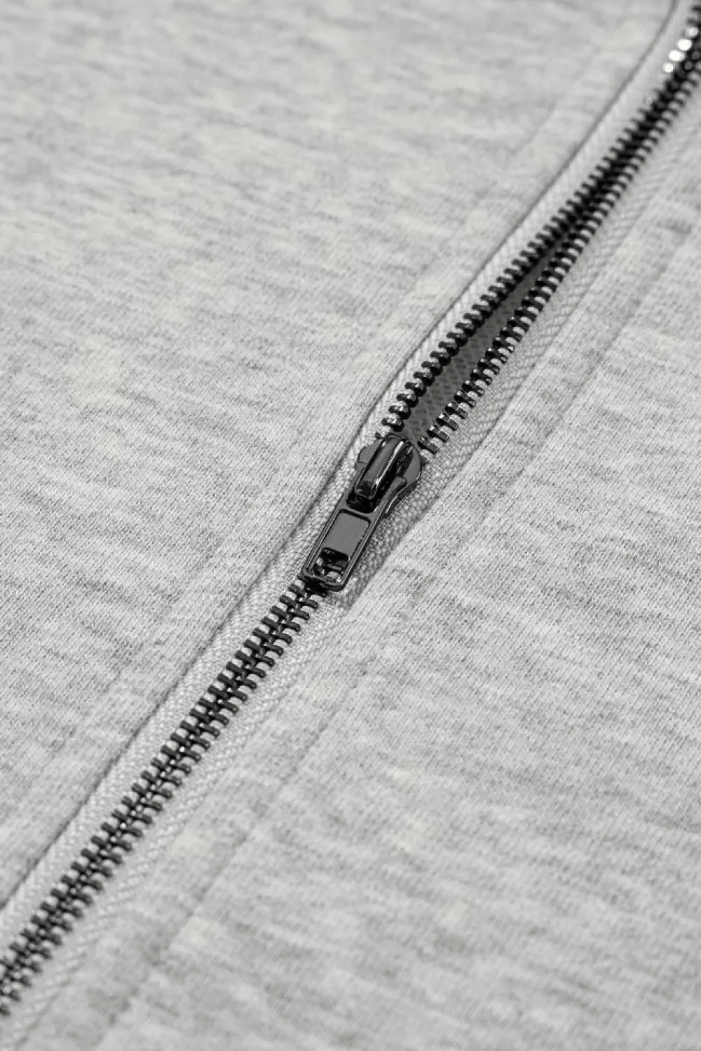 Clearance Dear-Lover Solid Kangaroo Pocket Half Zipper Oversized Hoodie Light Grey