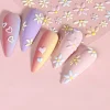 Online Dear-Lover Embossed Flower Heart Shape Self-Adhesive Nail Stickers Light Pink