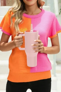 Sale Dear-Lover Frosted Stainless Handle Large Vacuum Cup with Straw 40oz Light Pink