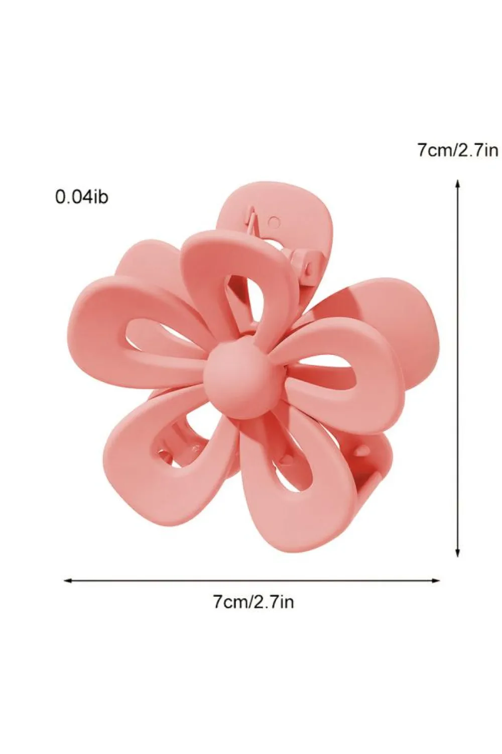 Online Dear-Lover Sweet Hollowed Flower Shape Claw Clip Light Pink