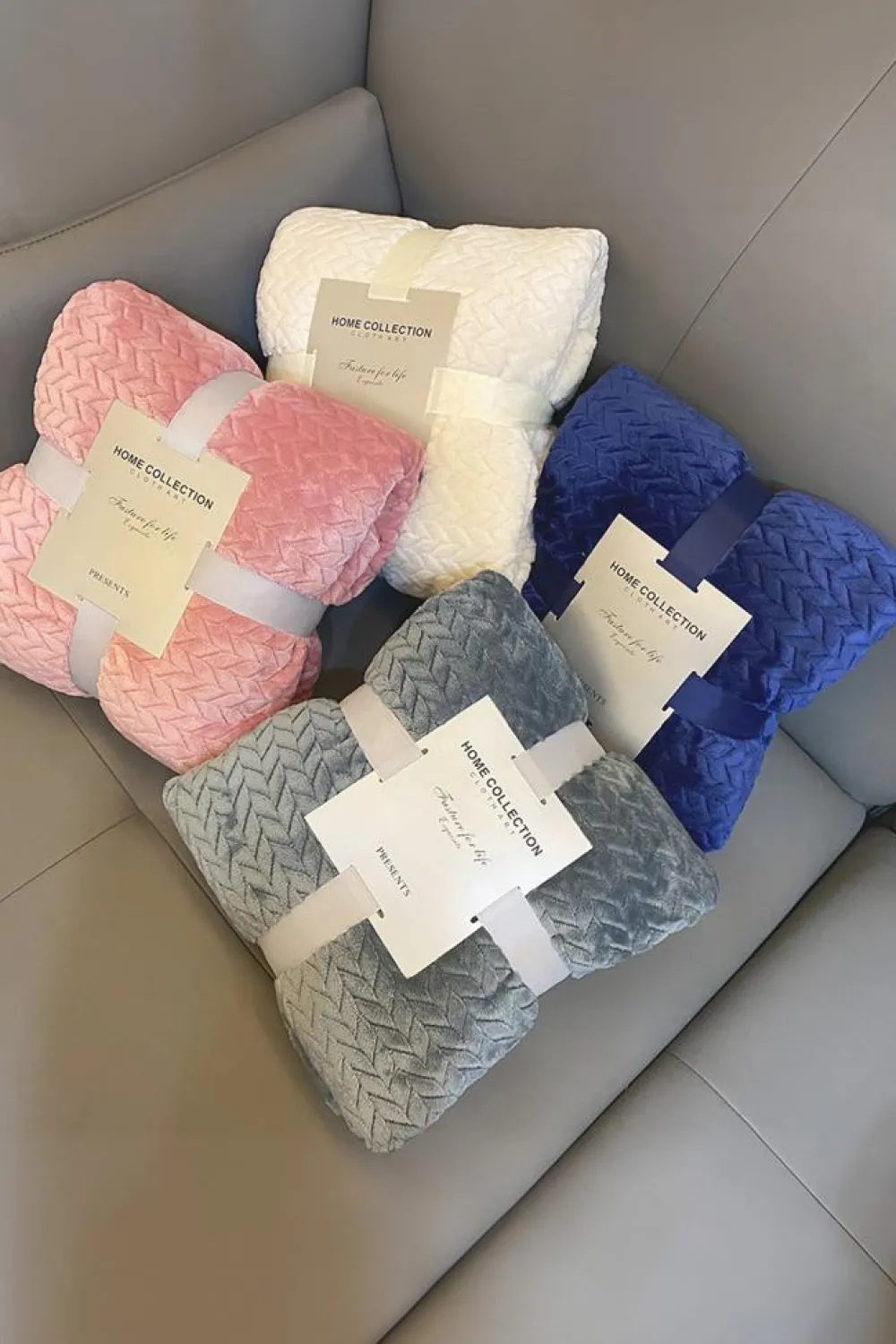 Discount Dear-Lover Textured Soft Fleece Large Throw Blanket Light Pink
