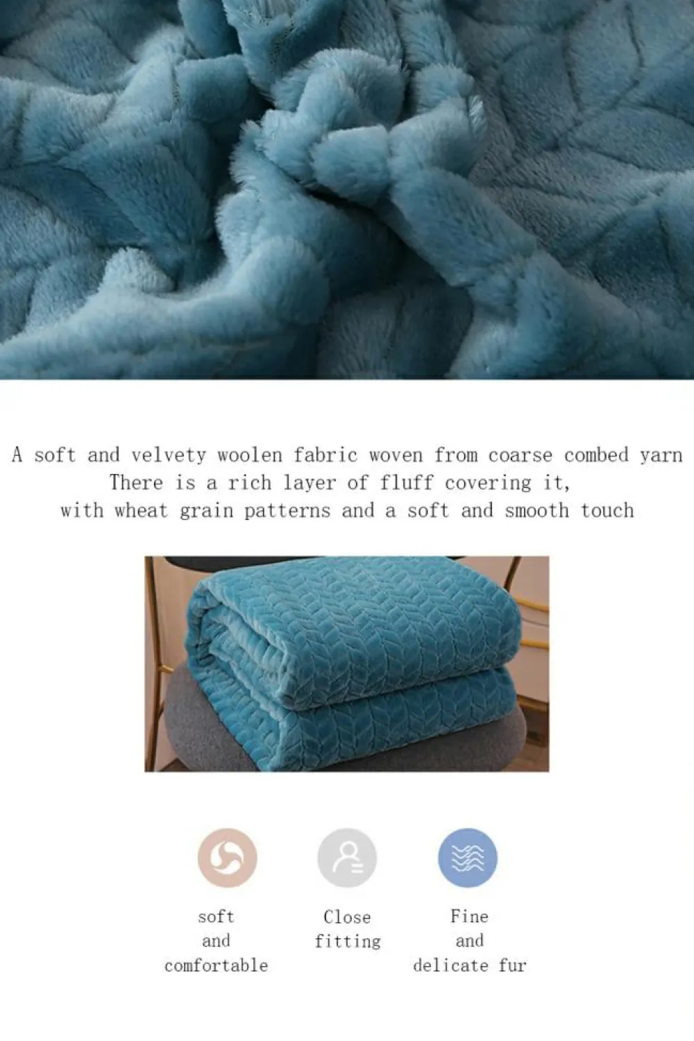 Discount Dear-Lover Textured Soft Fleece Large Throw Blanket Light Pink
