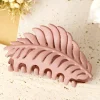 Hot Dear-Lover Trendy Big Leaf Hair Claw Clip Light Pink