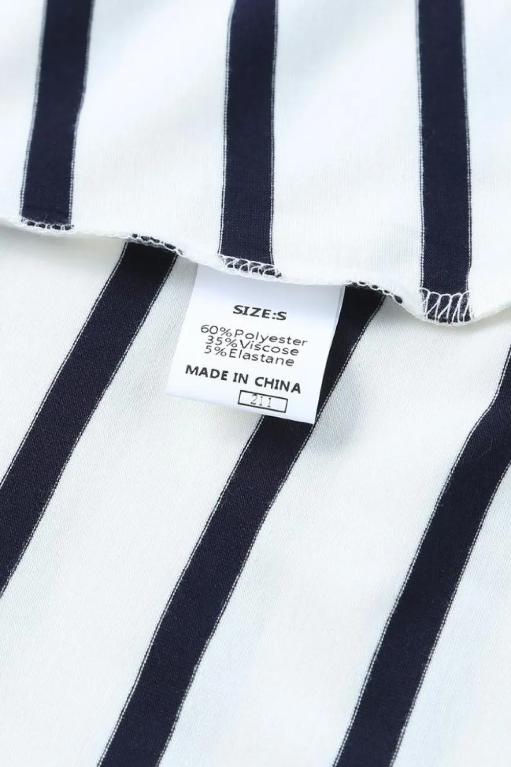 Outlet Dear-Lover Long Sleeve Button Henley Top Stripe