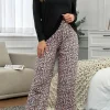 Hot Dear-Lover Long Sleeve Top and Print Pants Lounge Set Leopard