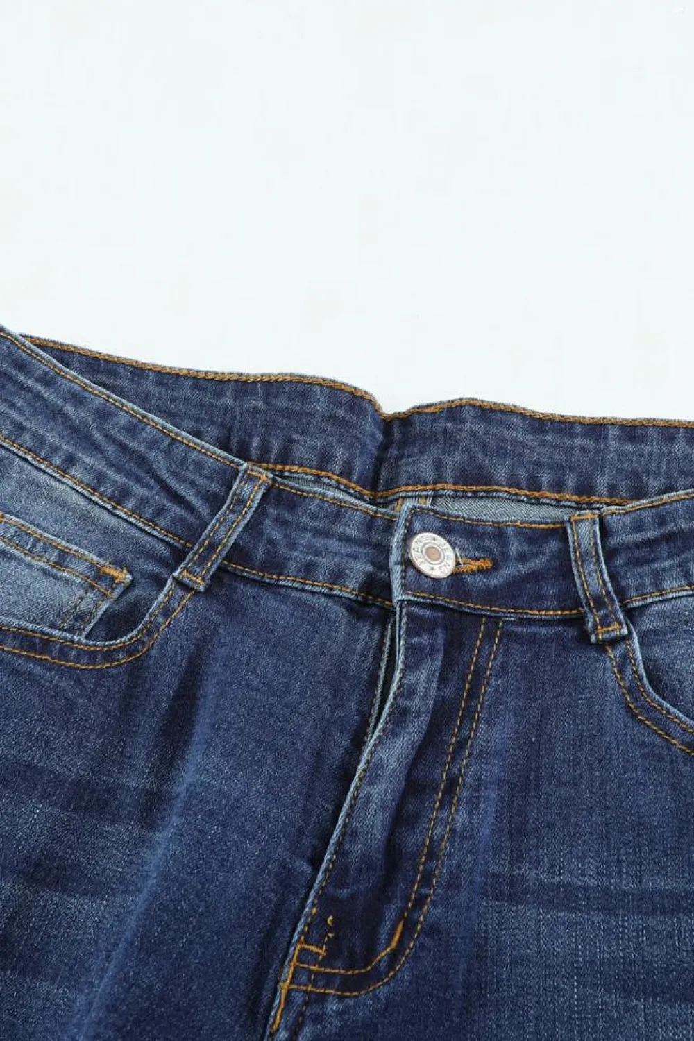 Sale Dear-Lover Medium Wash Vintage Wide Leg Jeans Blue