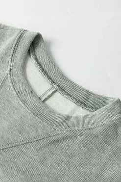 Outlet Dear-Lover Side Split Drop Shoulder Oversized Sweatshirt Medium Grey