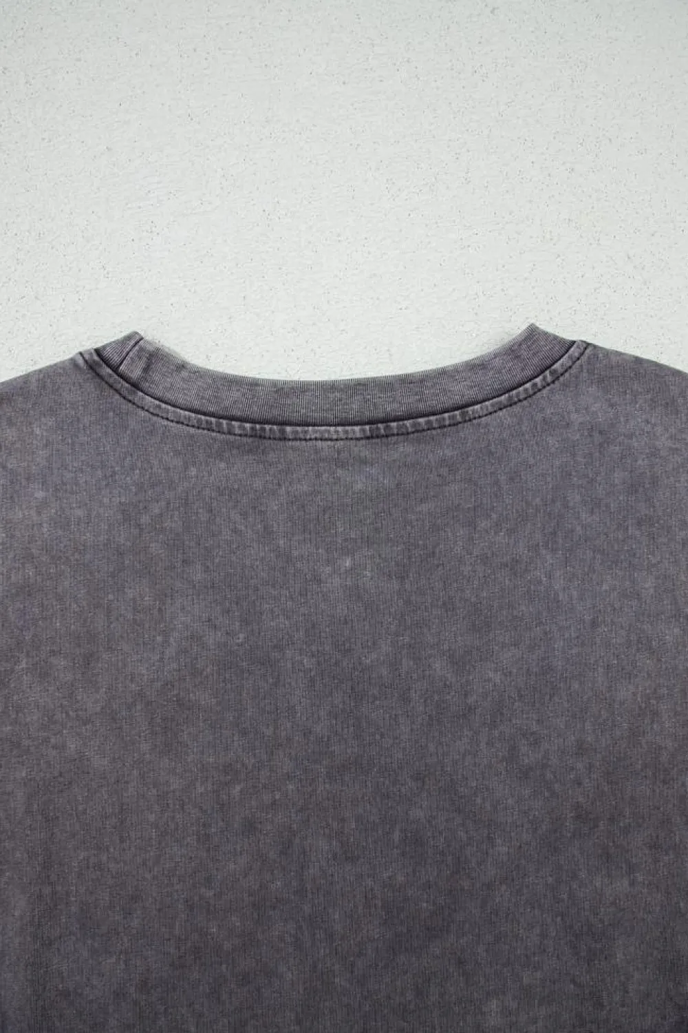 Hot Dear-Lover TEXAS Steer Head Graphic Mineral Wash Oversized T Shirt Medium Grey