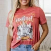 Clearance Dear-Lover Nashville Music City Graphic Retro Fashion Tee Mineral Red