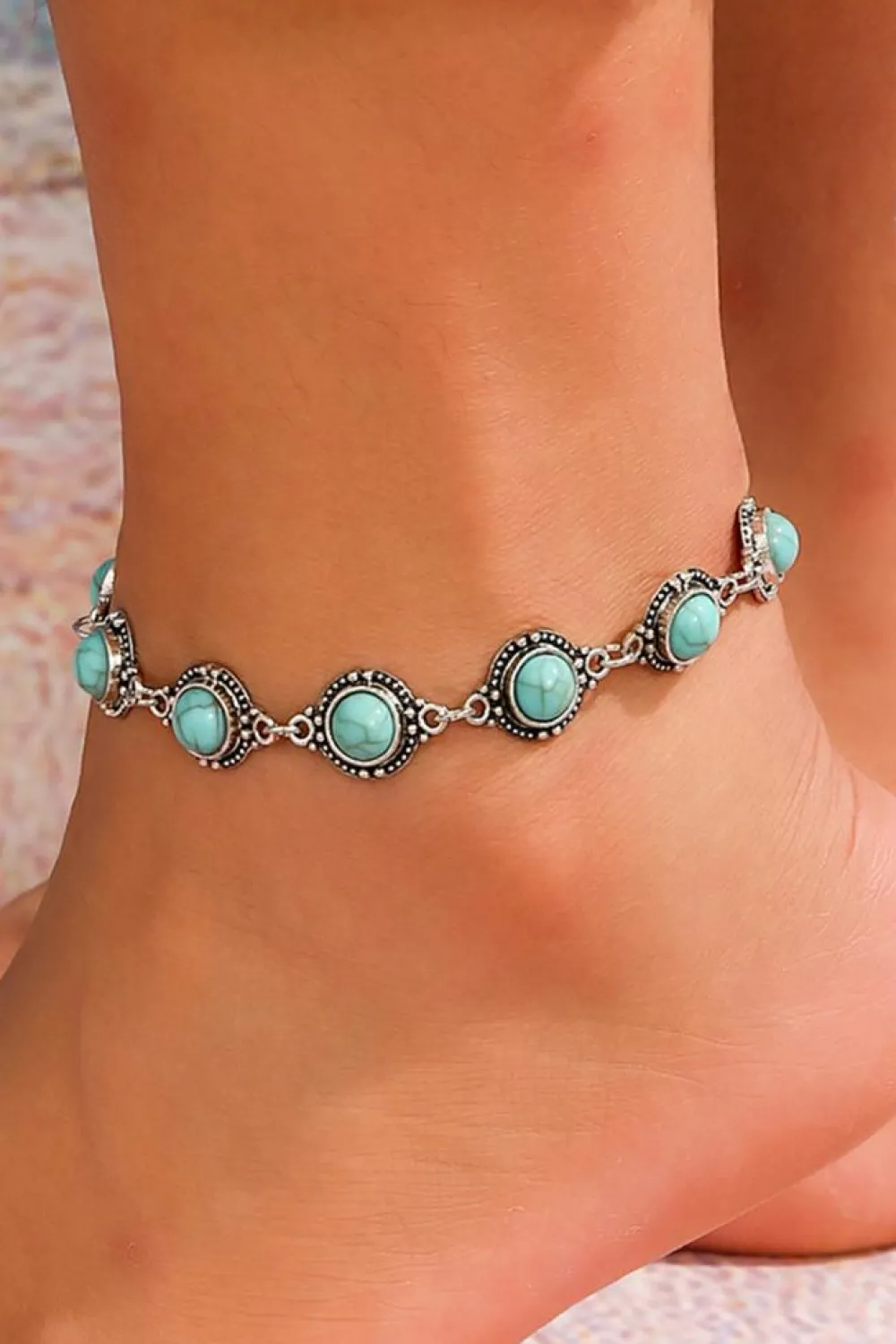 Best Dear-Lover Bohemia Natural Turquoise Anklet Mint Green