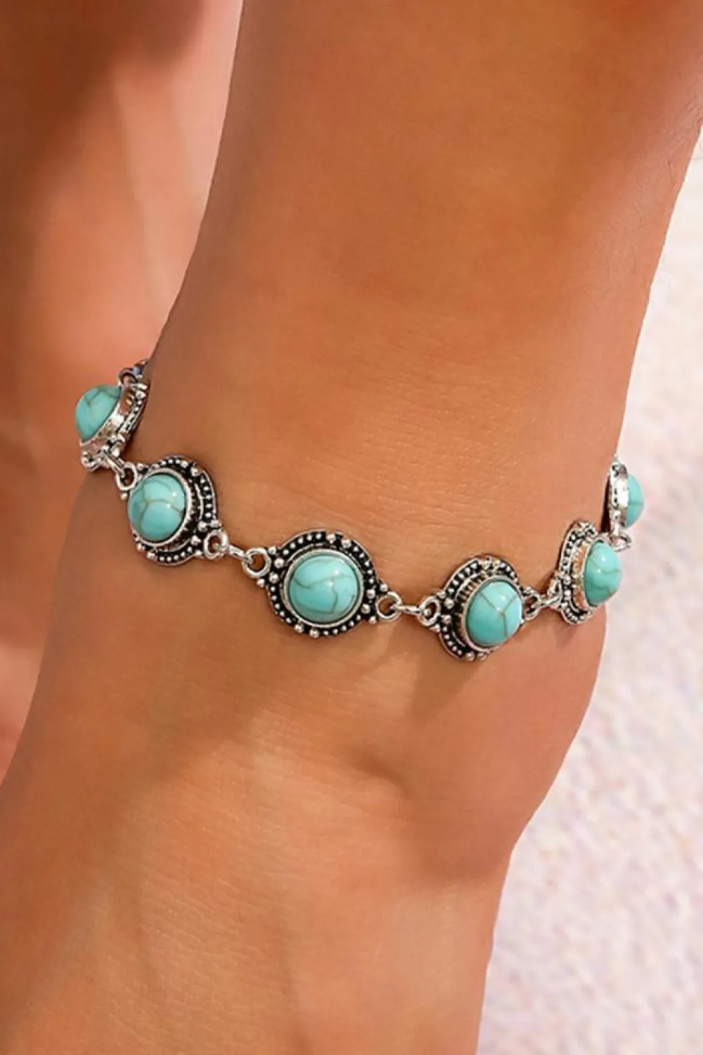 Best Dear-Lover Bohemia Natural Turquoise Anklet Mint Green