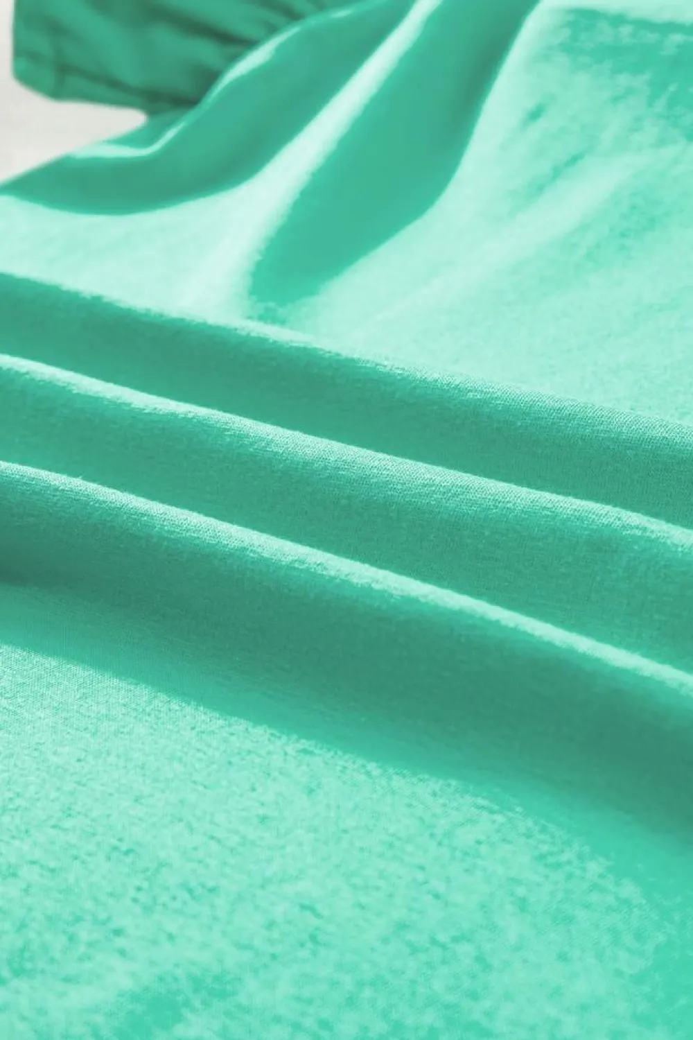 New Dear-Lover Flutter Sleeve Square Neck Top Mint Green