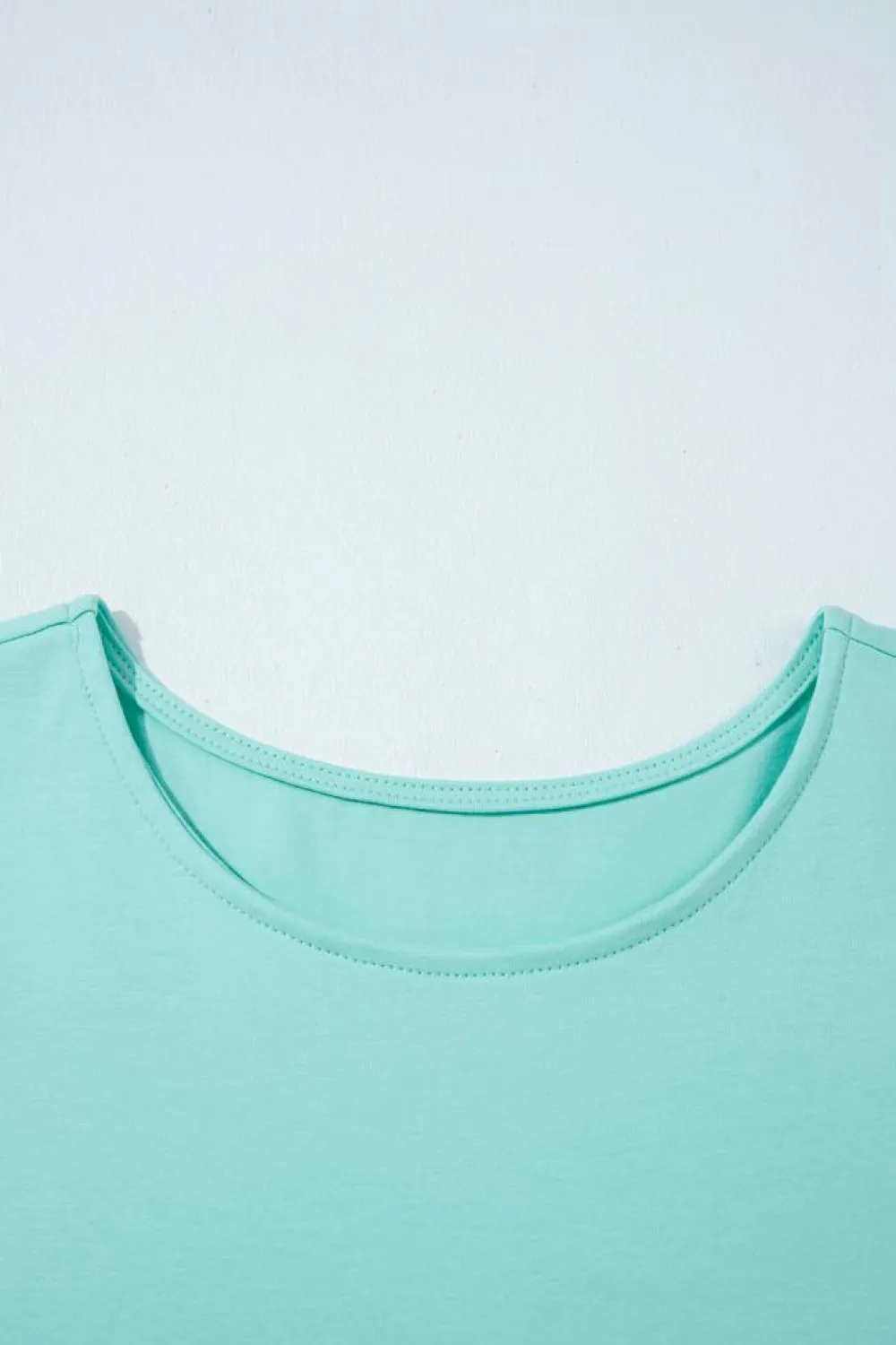 Outlet Dear-Lover Frilled Trim Crew Neck Loose Fit Mini Dress Mint Green
