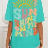 Discount Dear-Lover SUNSHINE ON MY MIND Graphic Tee Mint Green