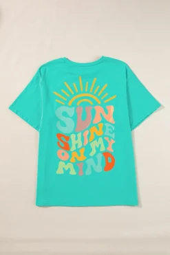 Discount Dear-Lover SUNSHINE ON MY MIND Graphic Tee Mint Green