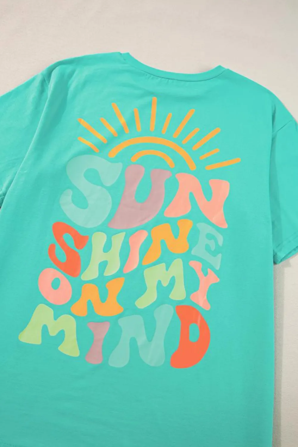 Discount Dear-Lover SUNSHINE ON MY MIND Graphic Tee Mint Green