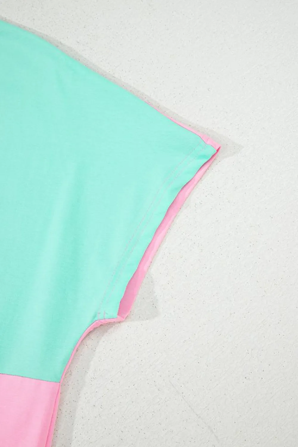 Online Dear-Lover Two Tone Half Buttons Collared T Shirt Mint Green