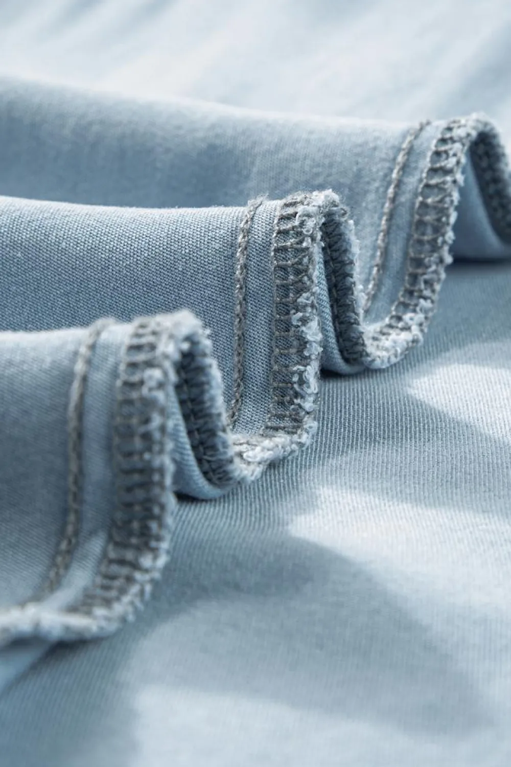 Clearance Dear-Lover Fully Buttoned Long Denim Skirt Mist Blue