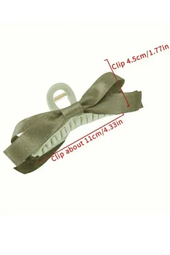 Clearance Dear-Lover Bow Decor Large Hair Claw Clip Mist Green