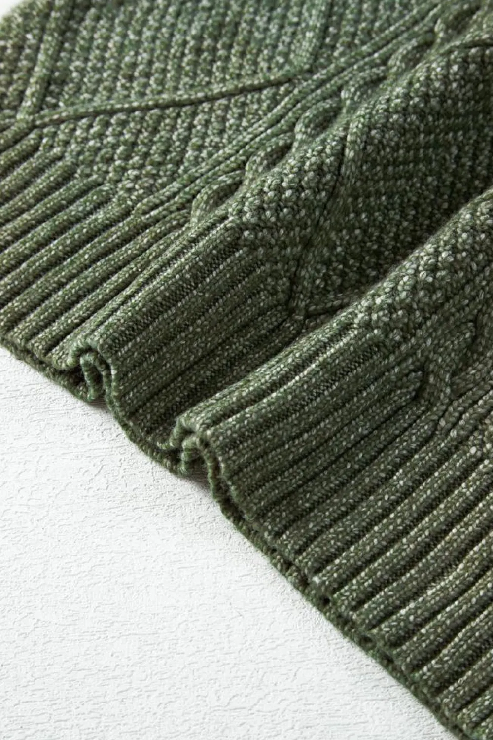 Online Dear-Lover Cable Knit Drop Shoulder Loose Fit Sweater Dress Mist Green