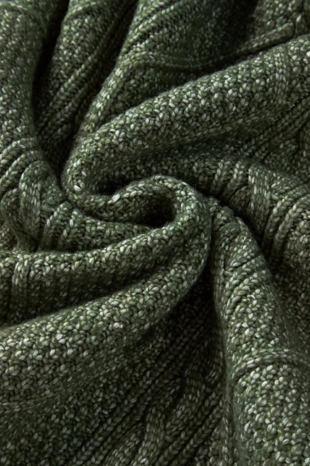 Online Dear-Lover Cable Knit Drop Shoulder Loose Fit Sweater Dress Mist Green