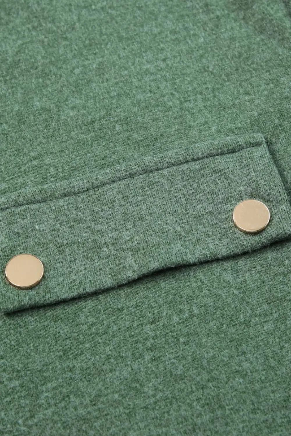 Hot Dear-Lover Long Sleeve Snap Button Henley Top Mist Green