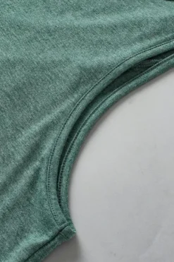 Clearance Dear-Lover V Neck Ruched Tank Top Mist Green