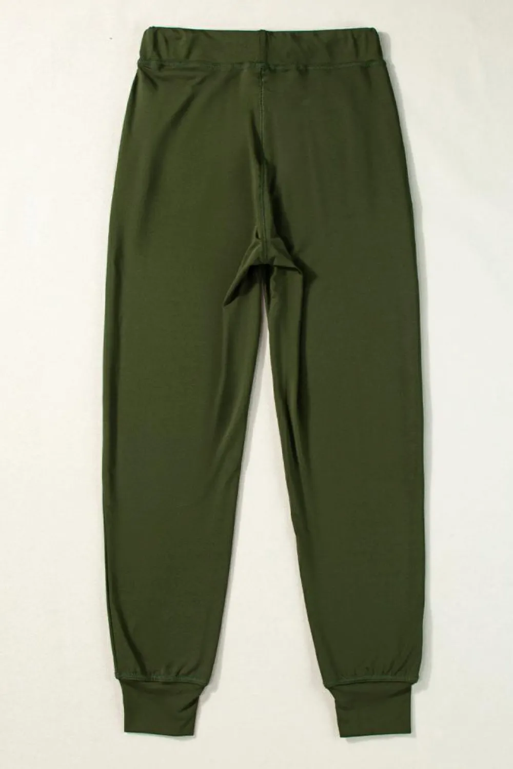New Dear-Lover Drawstring Waist Pocketed Joggers Moss Green