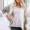 Discount Dear-Lover Exposed Seam Patchwork Oversized Top Multicolor