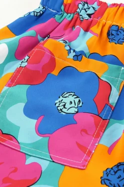 Outlet Dear-Lover Floral Print Drawstring Elastic Waist Casual Shorts Multicolor
