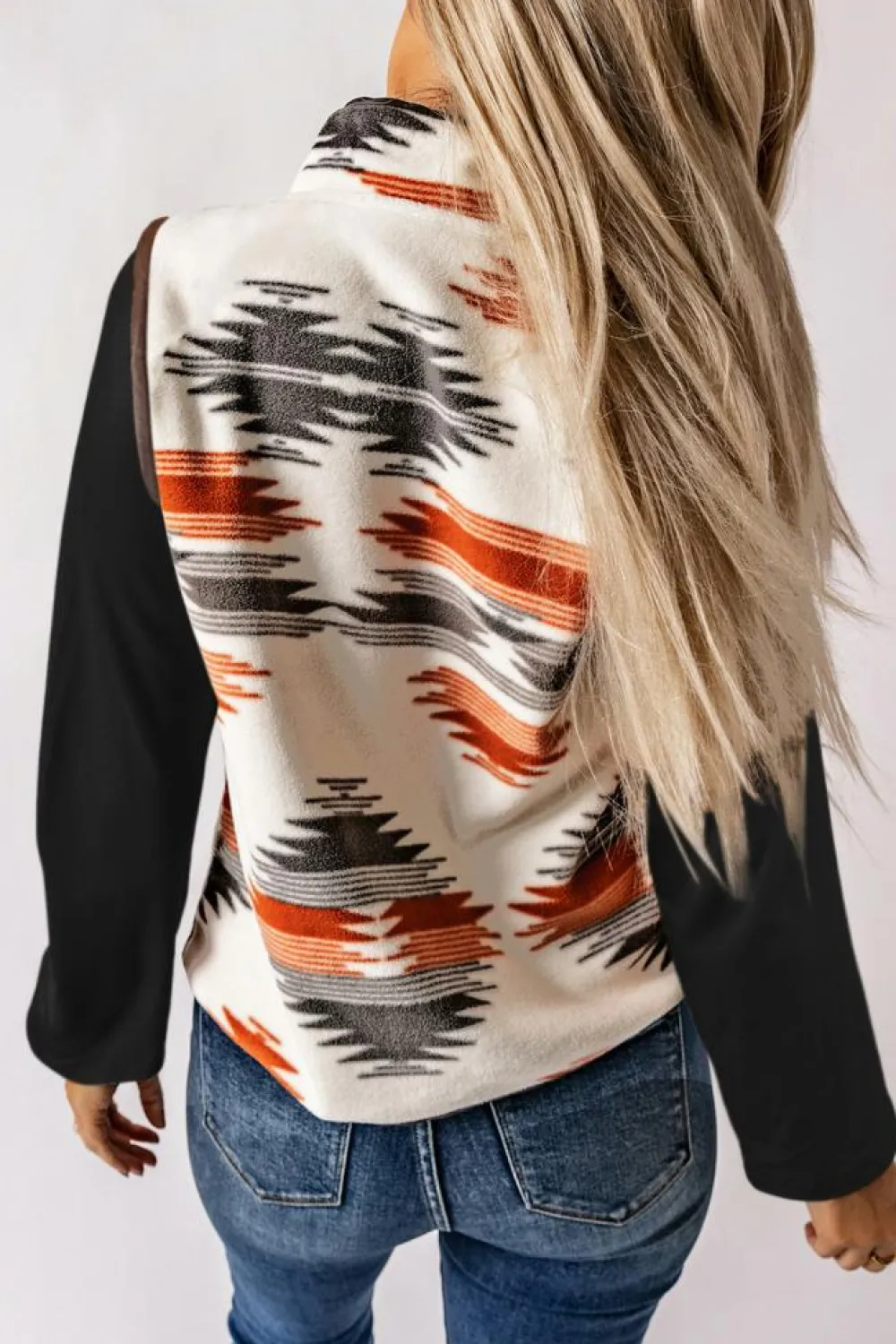 Online Dear-Lover Fuzzy Aztec Western Fashion Vest Jacket Multicolor