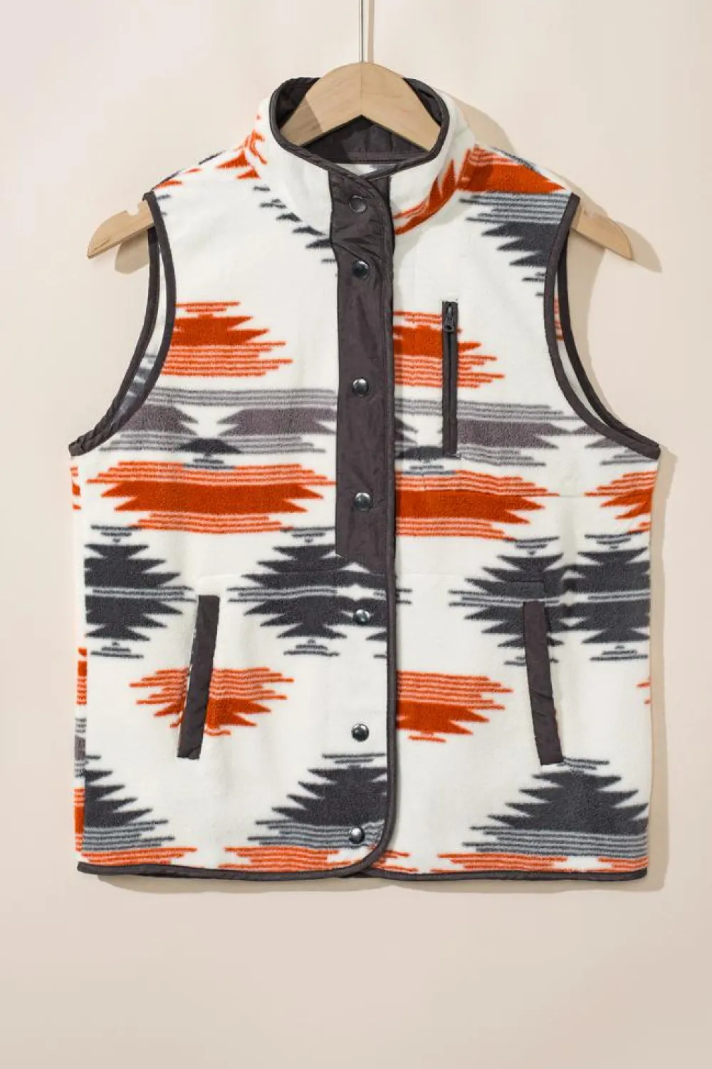 Online Dear-Lover Fuzzy Aztec Western Fashion Vest Jacket Multicolor