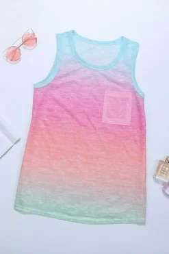 Sale Dear-Lover Ombre Tank Top Multicolor
