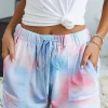 Sale Dear-Lover Print Drawstring Casual Elastic Waist Pocketed Shorts Multicolor