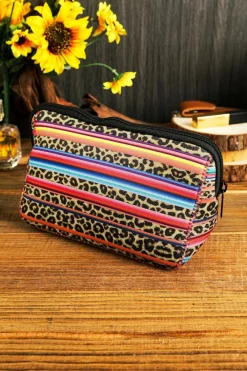 Online Dear-Lover Serape Leopard Make up Storage Bag 14*19CM Multicolor