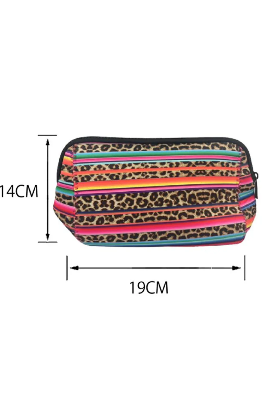 Online Dear-Lover Serape Leopard Make up Storage Bag 14*19CM Multicolor