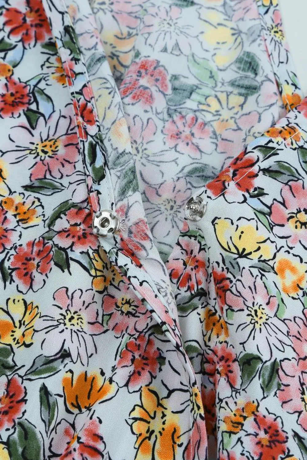 New Dear-Lover Wrapped V Neck Floral Tank Crop Top Multicolor