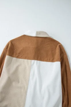 Discount Dear-Lover Corduroy Colorblock Loose Shacket Multicolour
