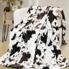 Hot Dear-Lover Cow Spots Plush Blanket Multicolour