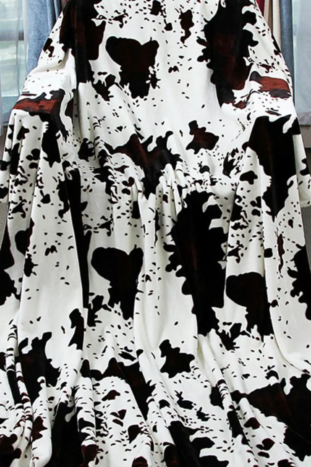 Hot Dear-Lover Cow Spots Plush Blanket Multicolour